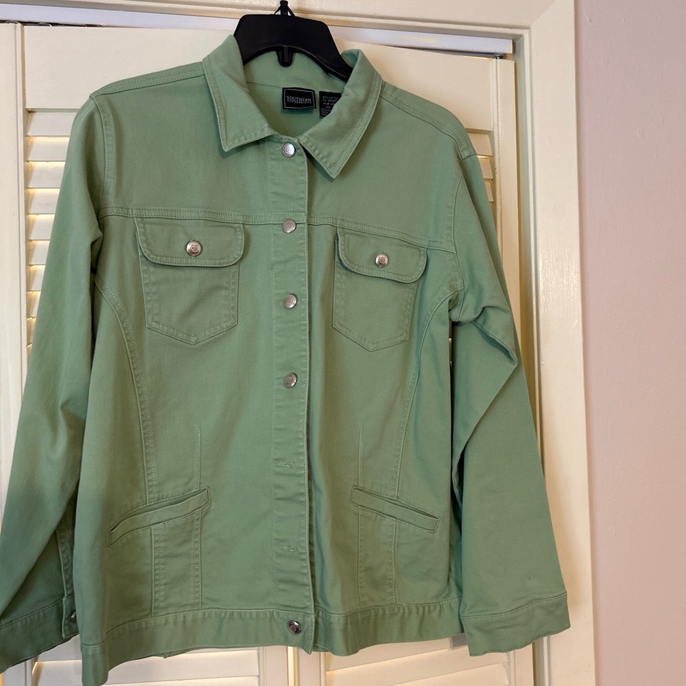 Jean Jacket-large Green Utility Style